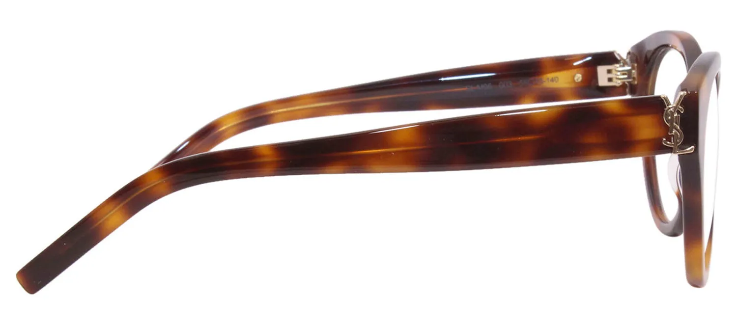 Saint Laurent SL M96O 3 Cat-Eye Plastic Havana Eyeglasses with Logo Stamped Demo Lenses sold by Gaffos product image thumbnail 3