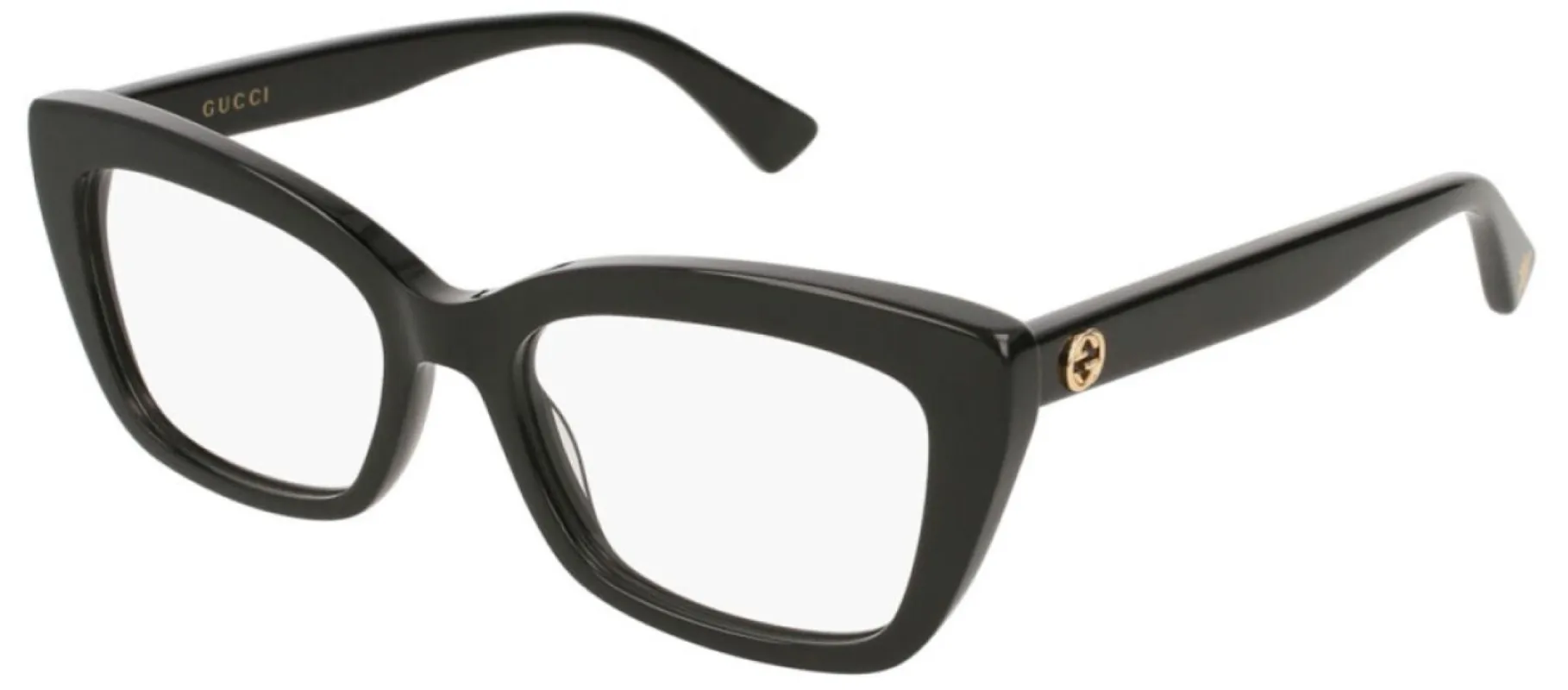 Gucci GG 0165ON 001 Cat-Eye Acetate Black Eyeglasses with Demo Lens sold by Gaffos