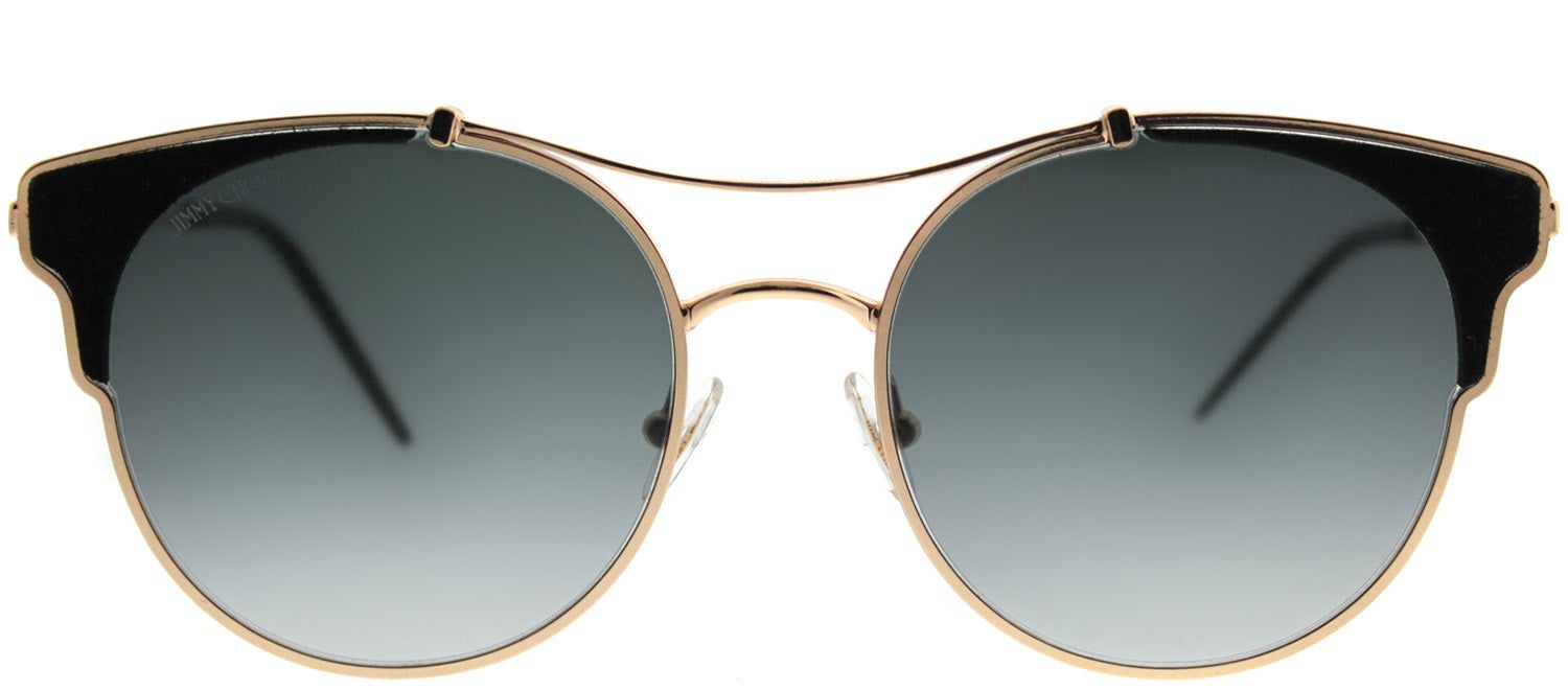 Jimmy Choo JC Lue RHL 1I Cat-Eye Metal Gold Sunglasses with Grey Gradient Lens sold by Gaffos