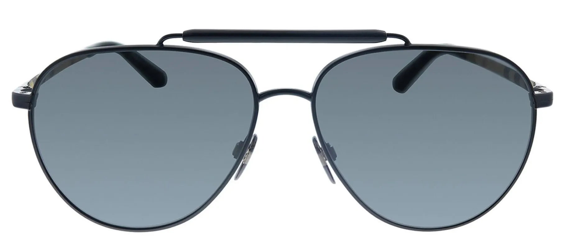 Burberry BE 3097 10075V Pilot Metal Black Sunglasses with Grey Lens sold by Gaffos