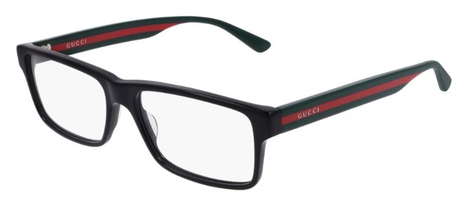 Gucci GG 0752O 001 Rectangle Acetate Black Eyeglasses with Demo Lens sold by Gaffos