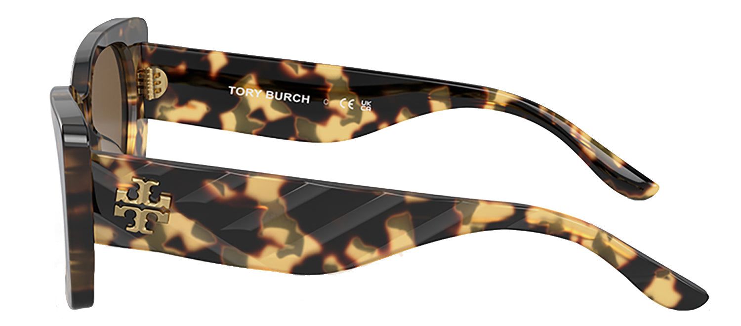 Tory Burch TY 7189U 147473 Irregular Plastic Tortoise Sunglasses with Brown Solid Color Lens sold by Gaffos product image thumbnail 3