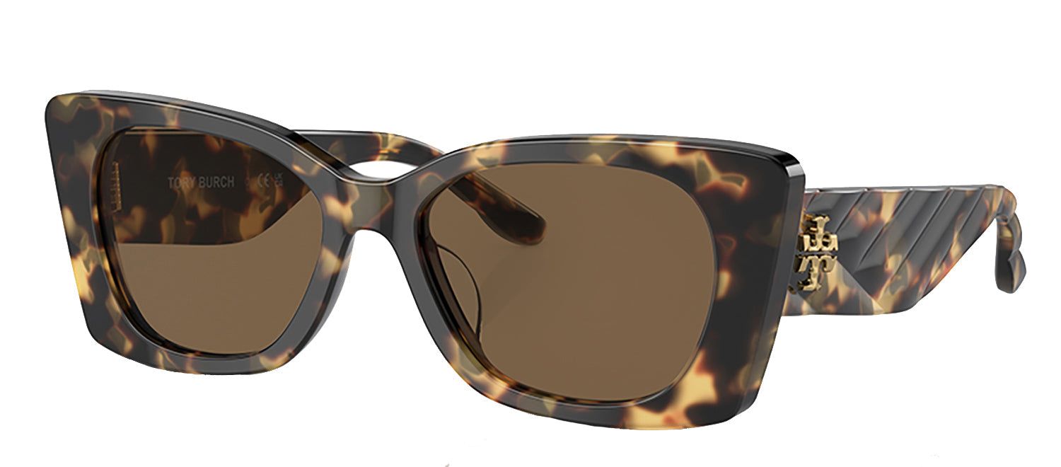 Tory Burch TY 7189U 147473 Irregular Plastic Tortoise Sunglasses with Brown Solid Color Lens sold by Gaffos product image thumbnail 2