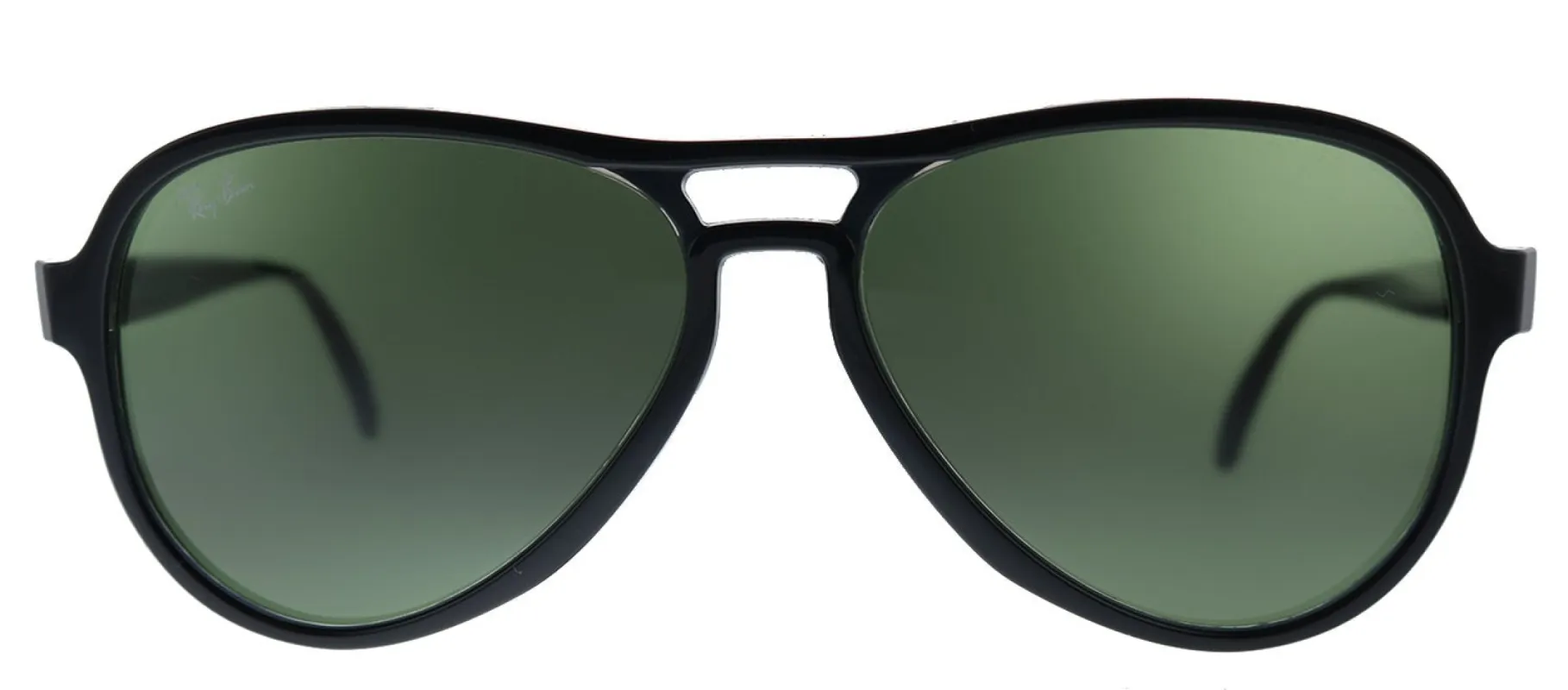Ray-Ban RB 4355 654531 Aviator Plastic Black Sunglasses with Green Lens sold by Gaffos