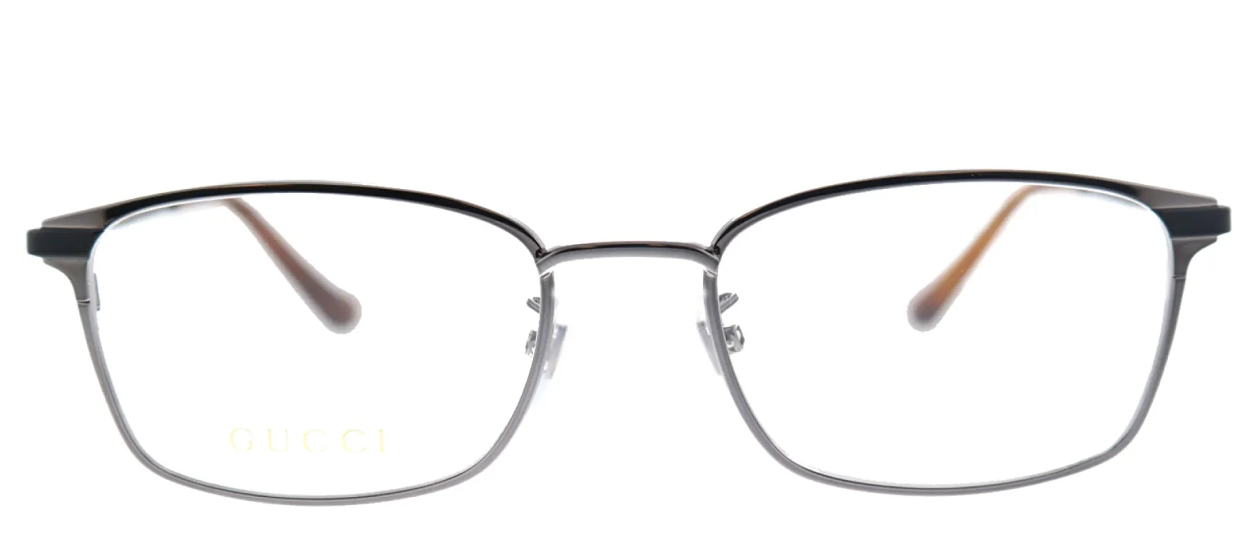 Gucci GG 0579OK 003 Rectangle Metal Silver Eyeglasses with Demo Lens sold by Gaffos