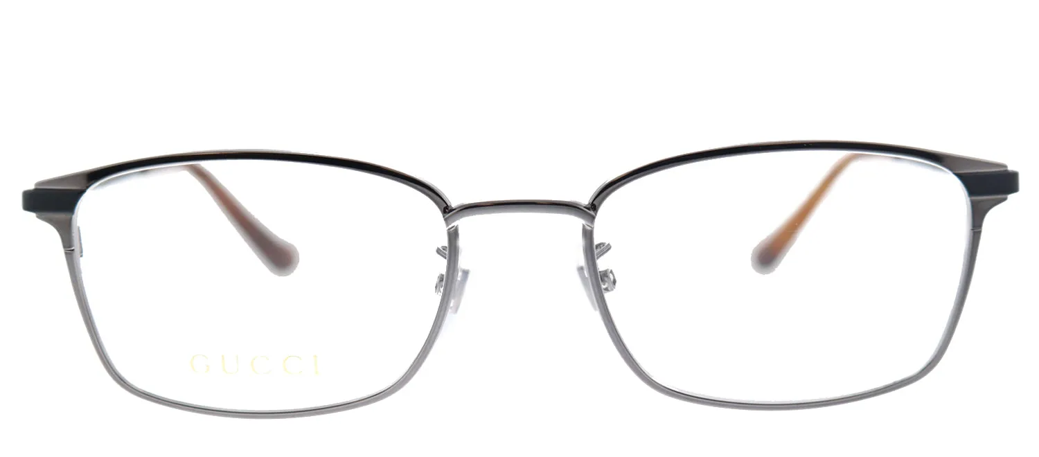 Gucci GG 0579OK 003 Rectangle Metal Silver Eyeglasses with Demo Lens sold by Gaffos
