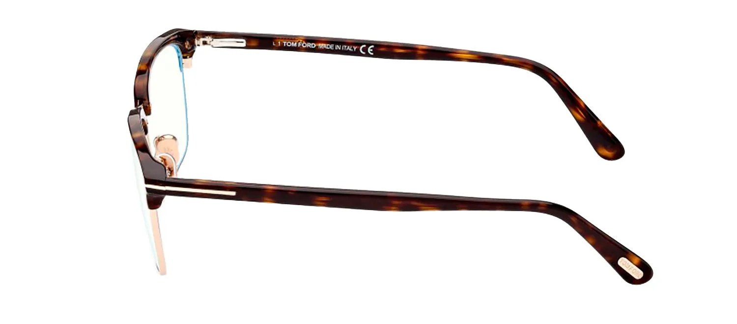 Tom Ford FT 5801-B 052 Square Metal Havana Eyeglasses with Clear Lens sold by Gaffos product image thumbnail 2