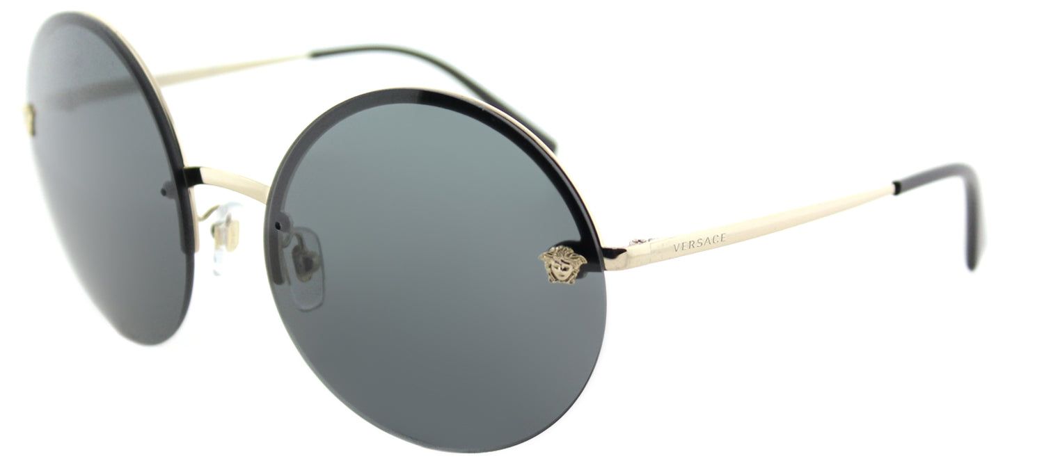 Versace VE 2176 125287 Round Metal Grey Sunglasses with Grey Lens sold by Gaffos product image thumbnail 2