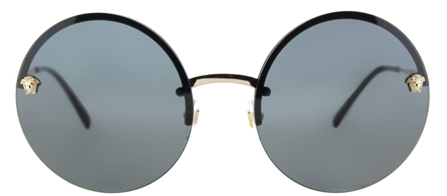 Versace VE 2176 125287 Round Metal Grey Sunglasses with Grey Lens sold by Gaffos