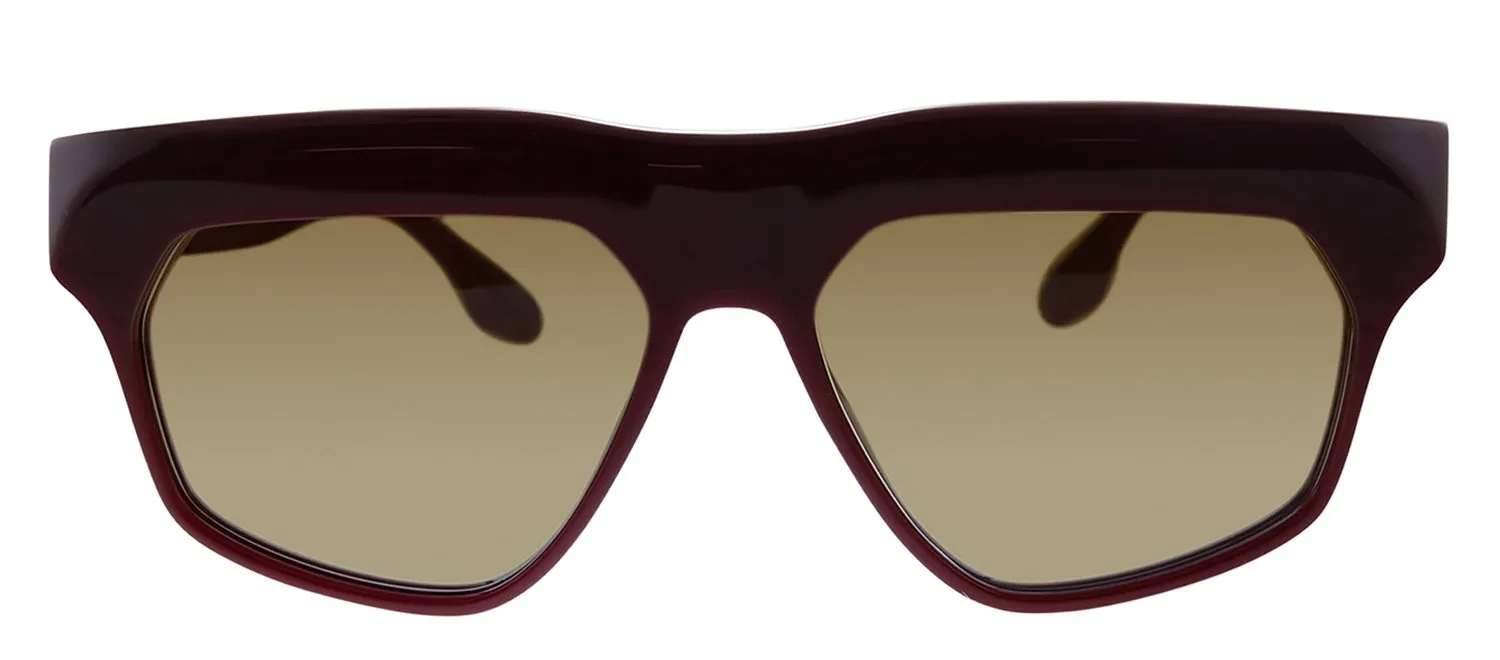 Victoria Beckham VB 603S 604 Square Plastic Burgundy Sunglasses with Brown Gradient Lens sold by Gaffos