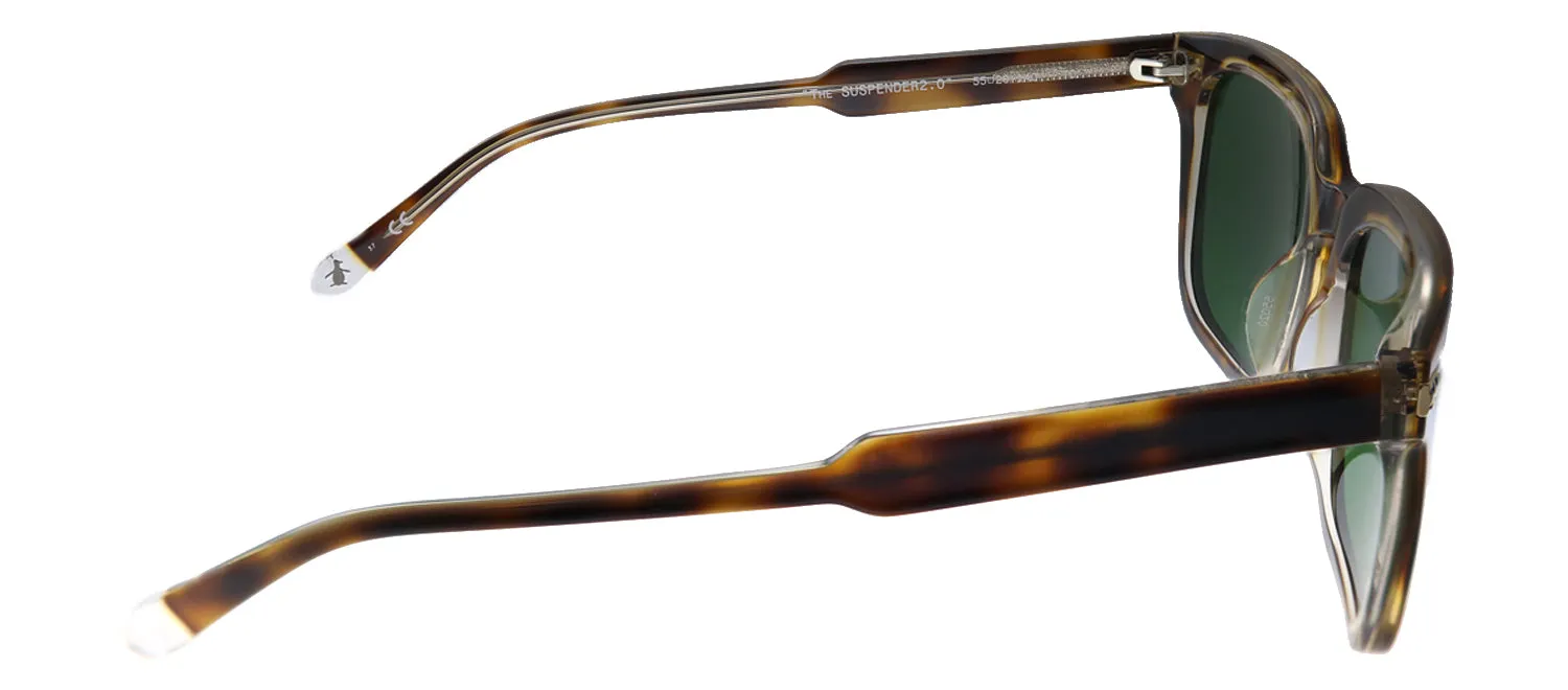 Original Penguin PE Suspender2.0 TO Square Plastic Tortoise/ Havana Sunglasses with Green Polarized Lens sold by Gaffos product image thumbnail 3