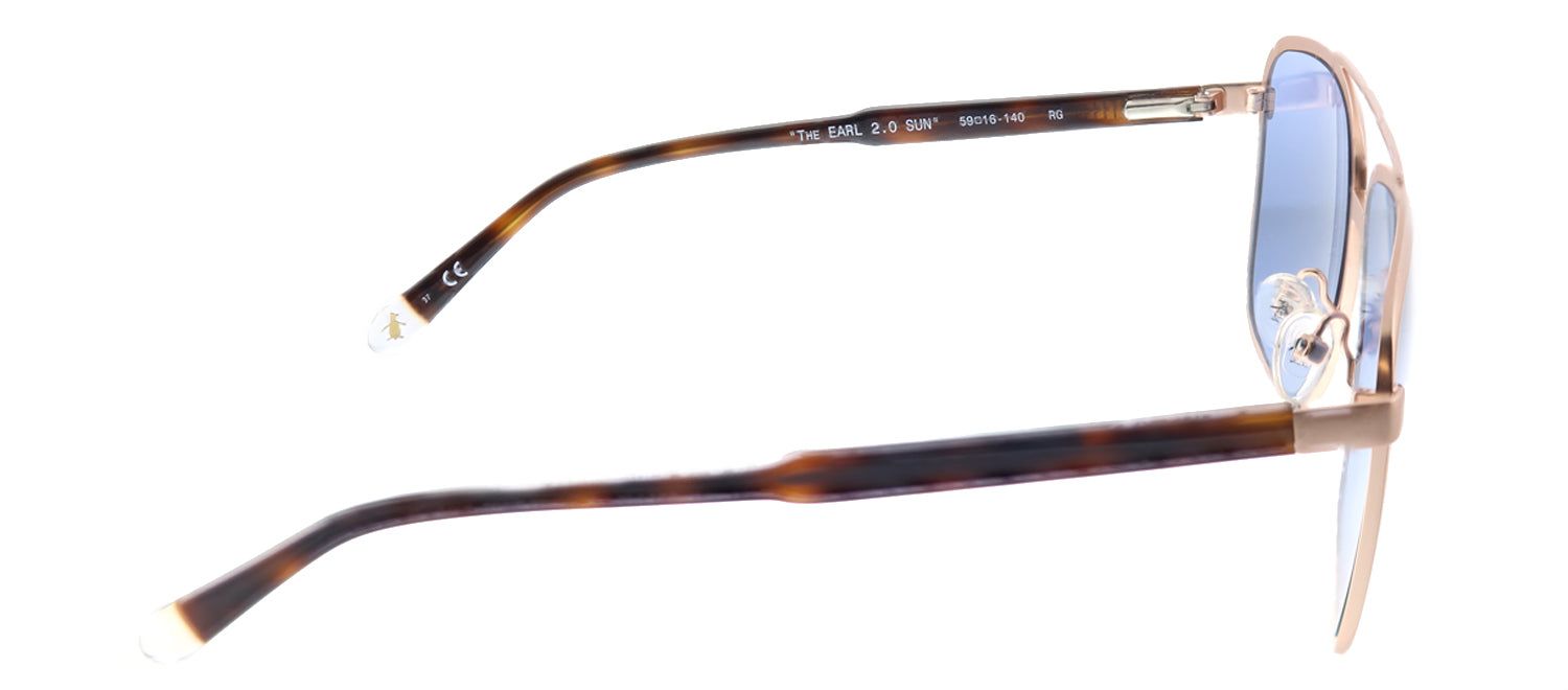 Original Penguin PE Earl2.0 RG Aviator Metal Gold Sunglasses with Blue Polarized Lens sold by Gaffos product image thumbnail 3