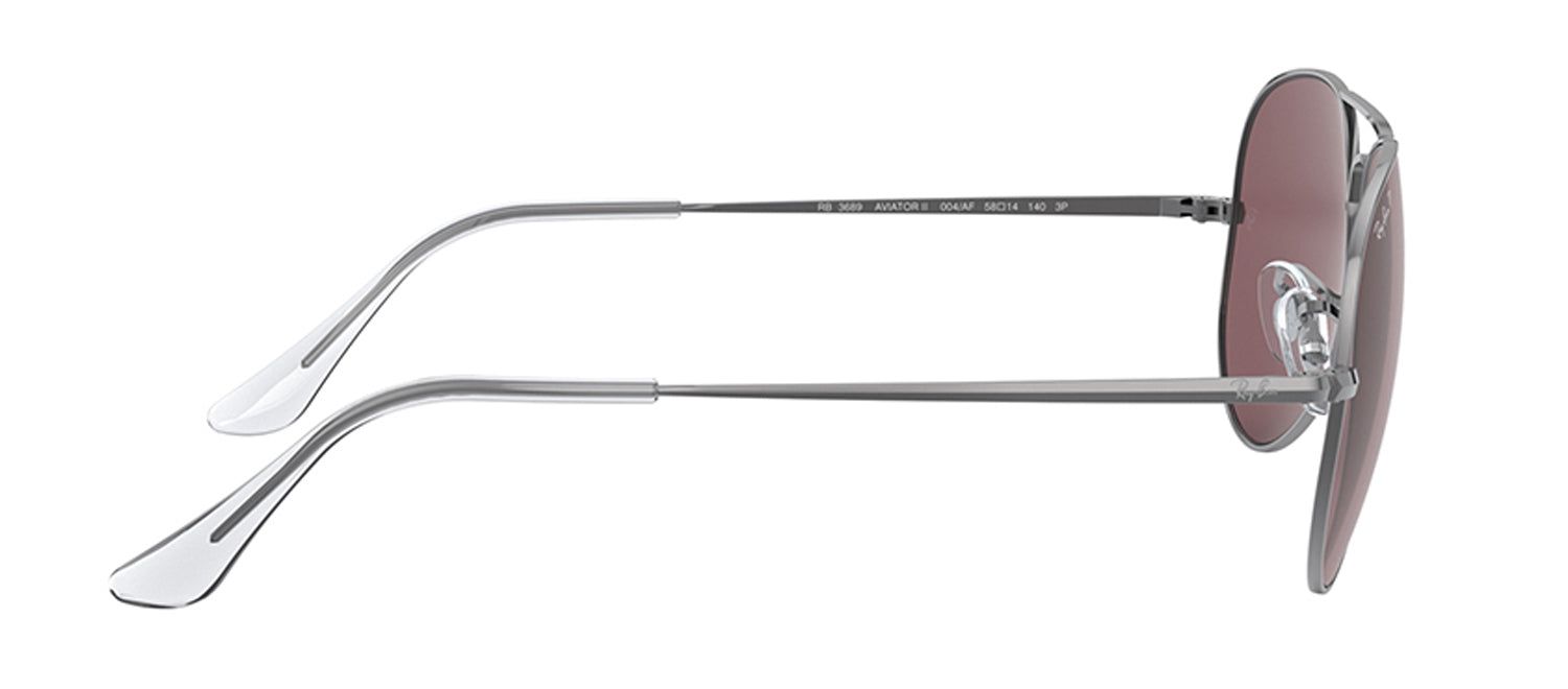 Ray-Ban RB 3689 004/AF Pilot Metal Polished Grey Sunglasses with Violet Lens sold by Gaffos product image thumbnail 3