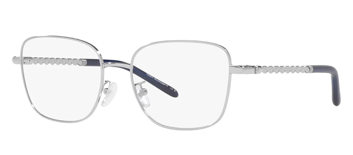 Tory Burch TY 1077 3161 Square Metal Silver Eyeglasses with Logo Stamped Demo Lenses sold by Gaffos product image thumbnail 2