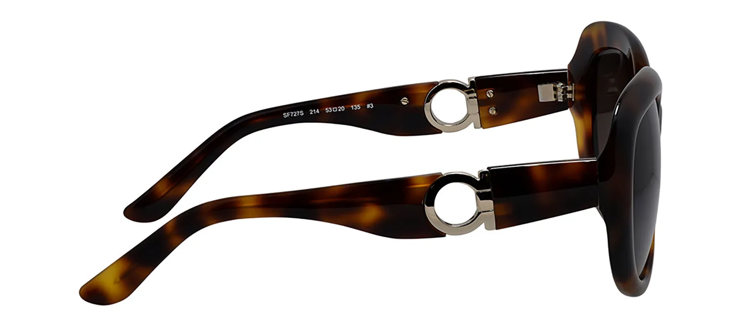 Salvatore Ferragamo SF 727S 214 Round Plastic Tortoise Sunglasses with Brown Lens sold by Gaffos product image thumbnail 3