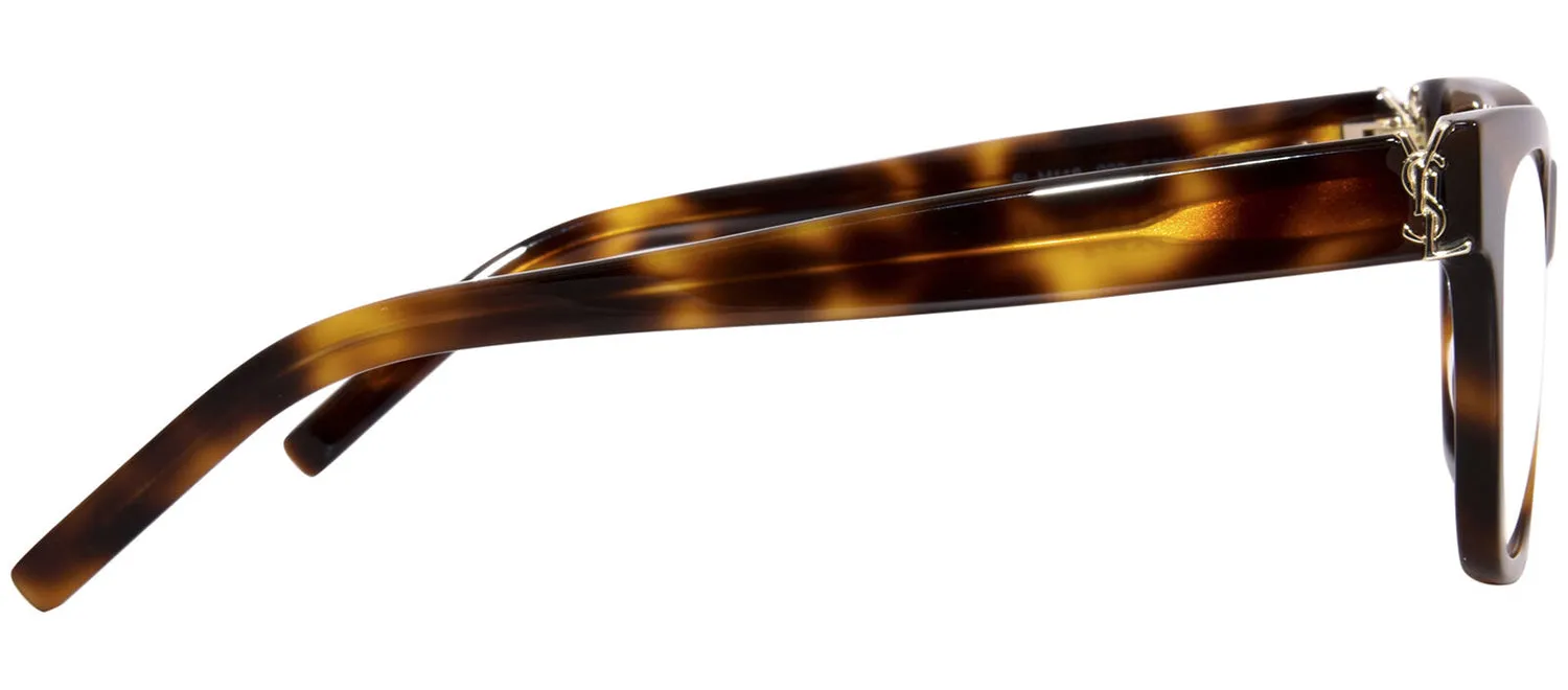 Saint Laurent MONOGRAM SL M118O 002 Square Plastic Havana Eyeglasses with Logo Stamped Demo Lenses sold by Gaffos product image thumbnail 3