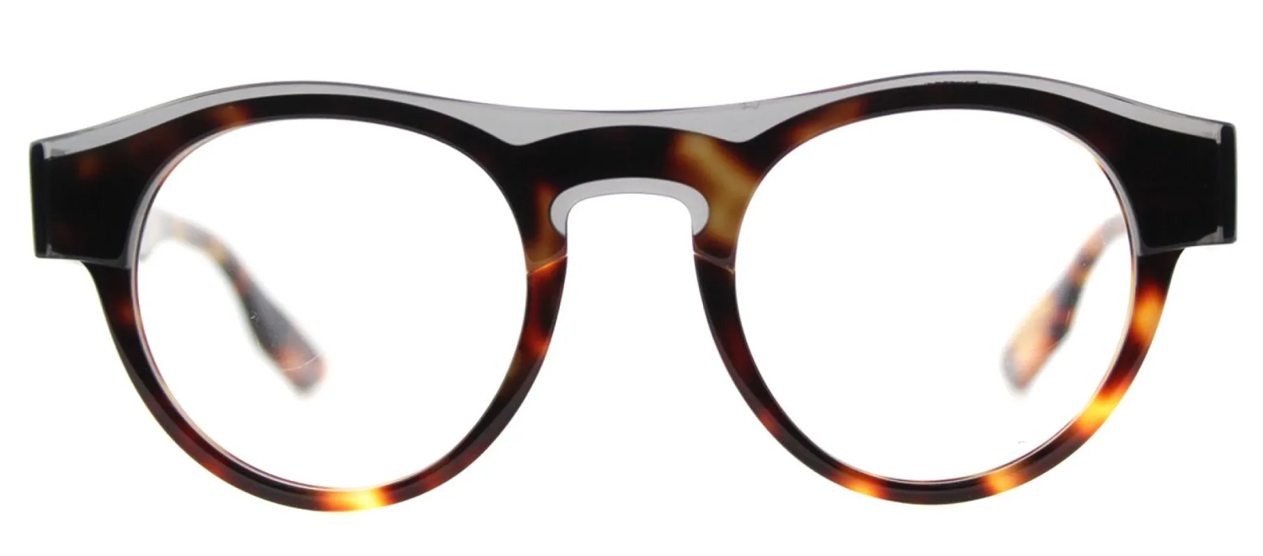 McQ MQ 0005O 002 Round Plastic Tortoise/ Havana Eyeglasses with Demo Lens made by Gaffos