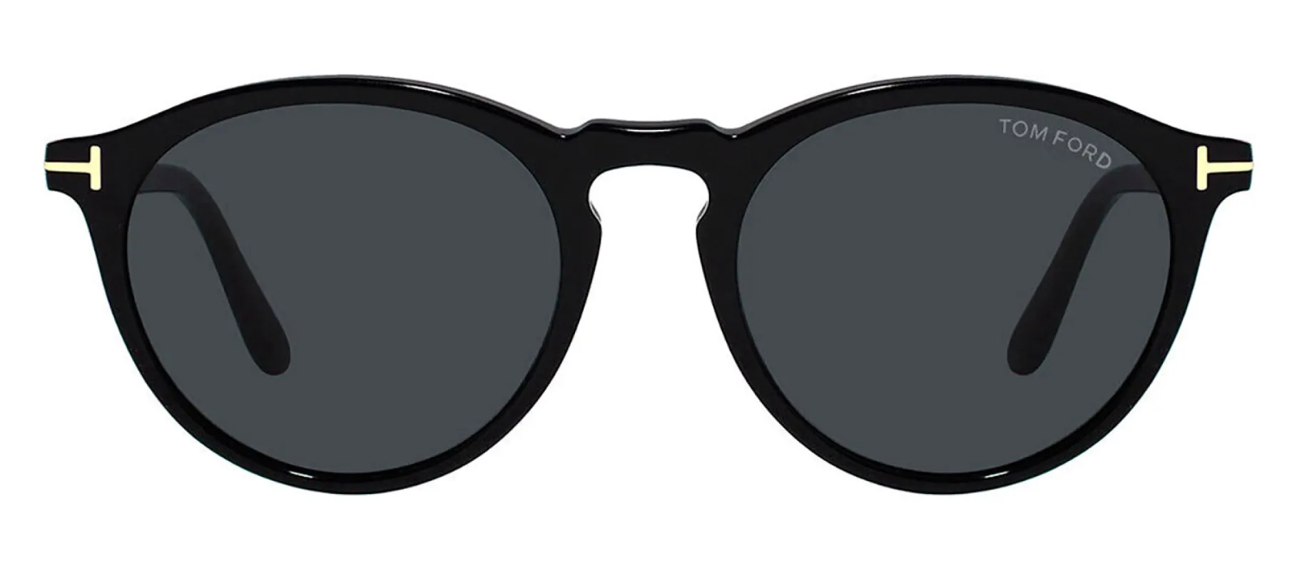Tom Ford Aurele TF 904 01A Round Plastic Black Sunglasses with Grey Lens sold by Gaffos
