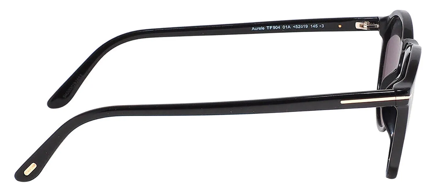 Tom Ford Aurele TF 904 01A Round Plastic Black Sunglasses with Grey Lens sold by Gaffos product image thumbnail 2