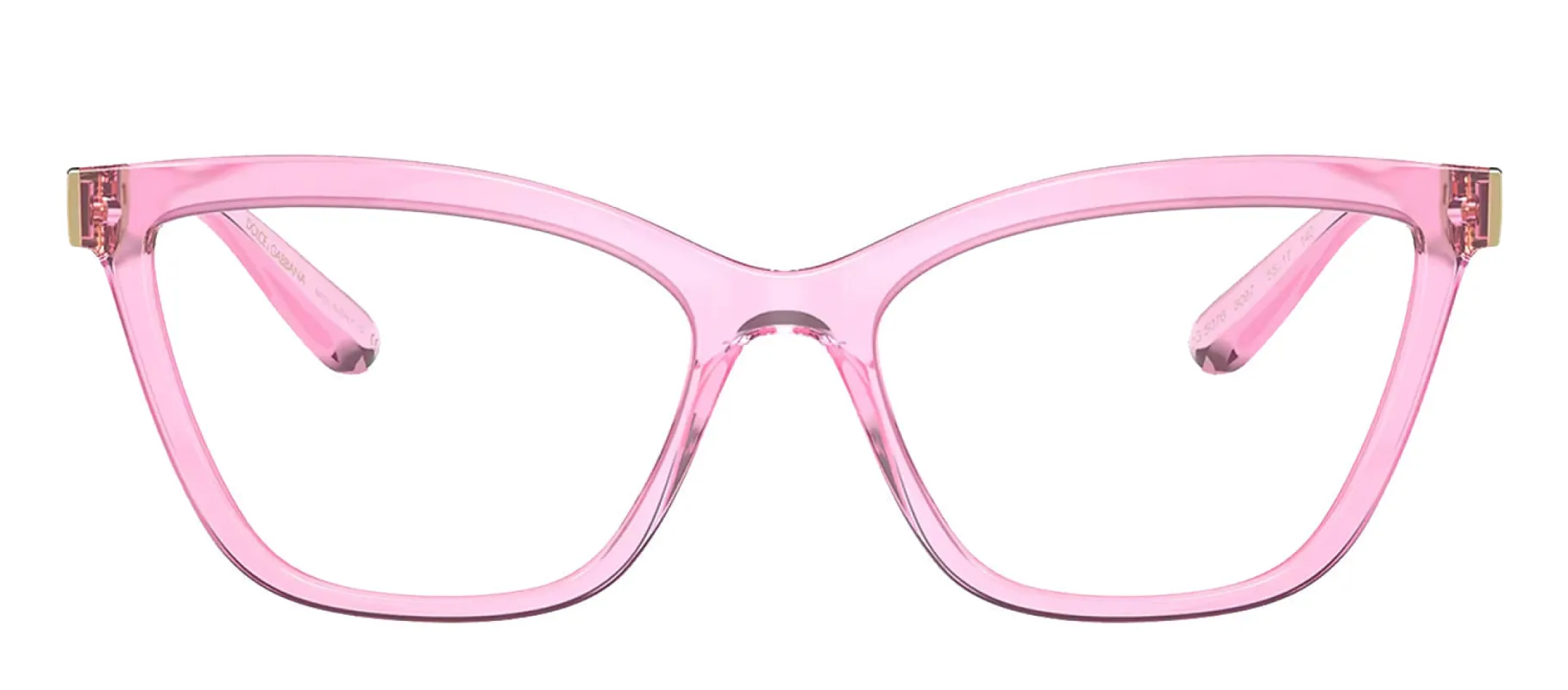 Dolce & Gabbana DG 5076 3097 Cat-Eye Plastic Pink Eyeglasses with Logo Stamped Demo Lenses sold by Gaffos