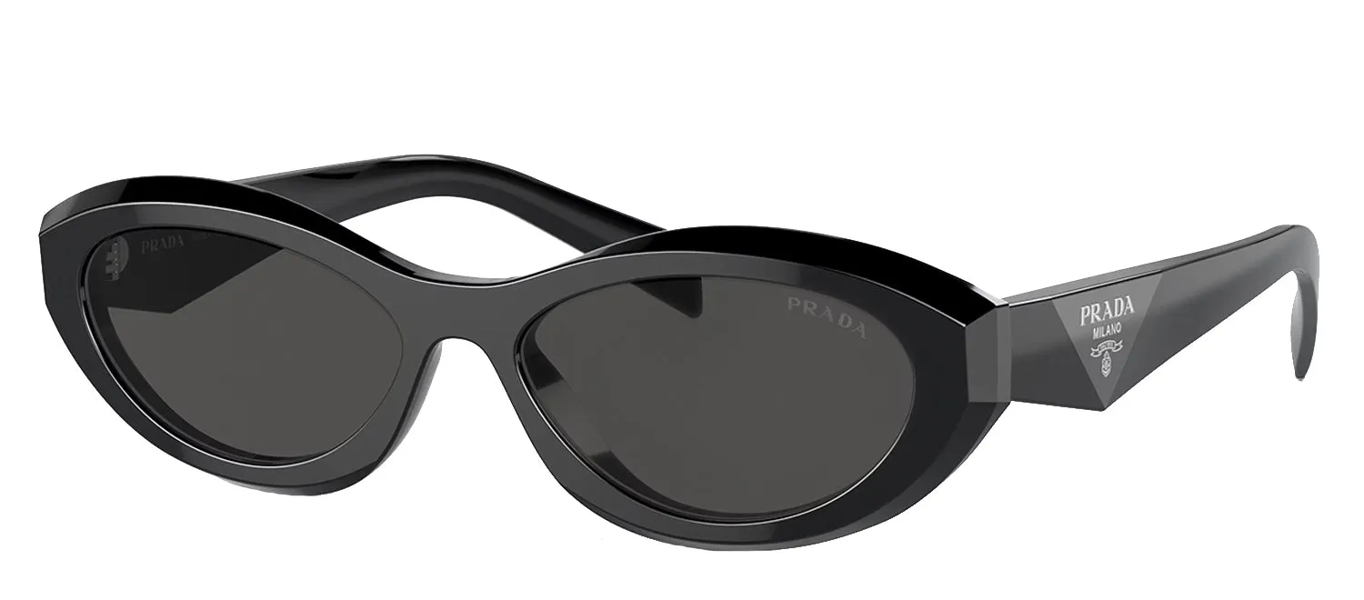 Prada PR 26ZS 16K08Z Oval Plastic Black Sunglasses with Grey Lens sold by Gaffos product image thumbnail 2