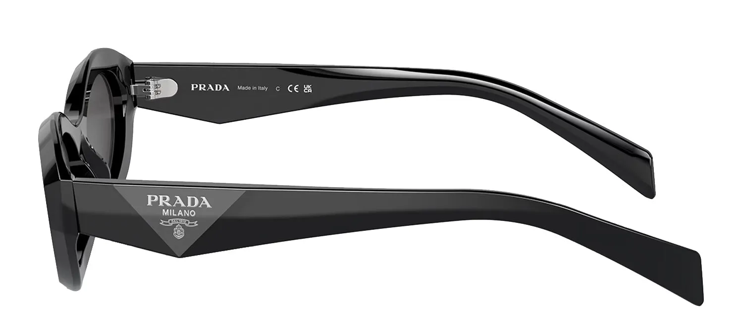 Prada PR 26ZS 16K08Z Oval Plastic Black Sunglasses with Grey Lens sold by Gaffos product image thumbnail 3