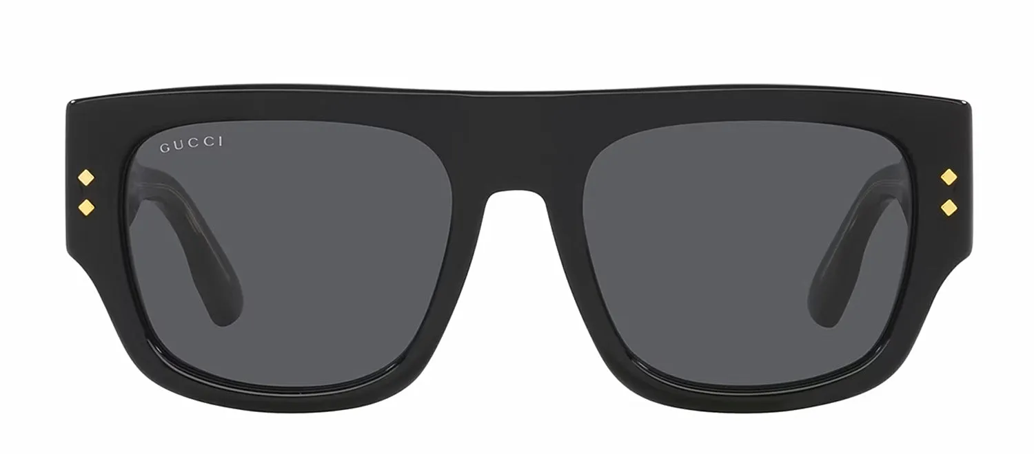 Gucci GUCCI LOGO GG 1262S 001 Square Plastic Black Sunglasses with Grey Lens sold by Gaffos