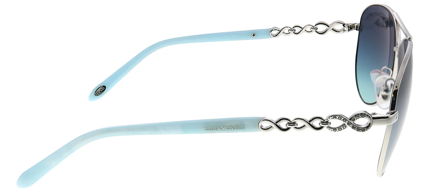 Tiffany & Co. TF 3049B 60019S Aviator Metal Silver Sunglasses with Blue Gradient Lens sold by Gaffos product image thumbnail 3