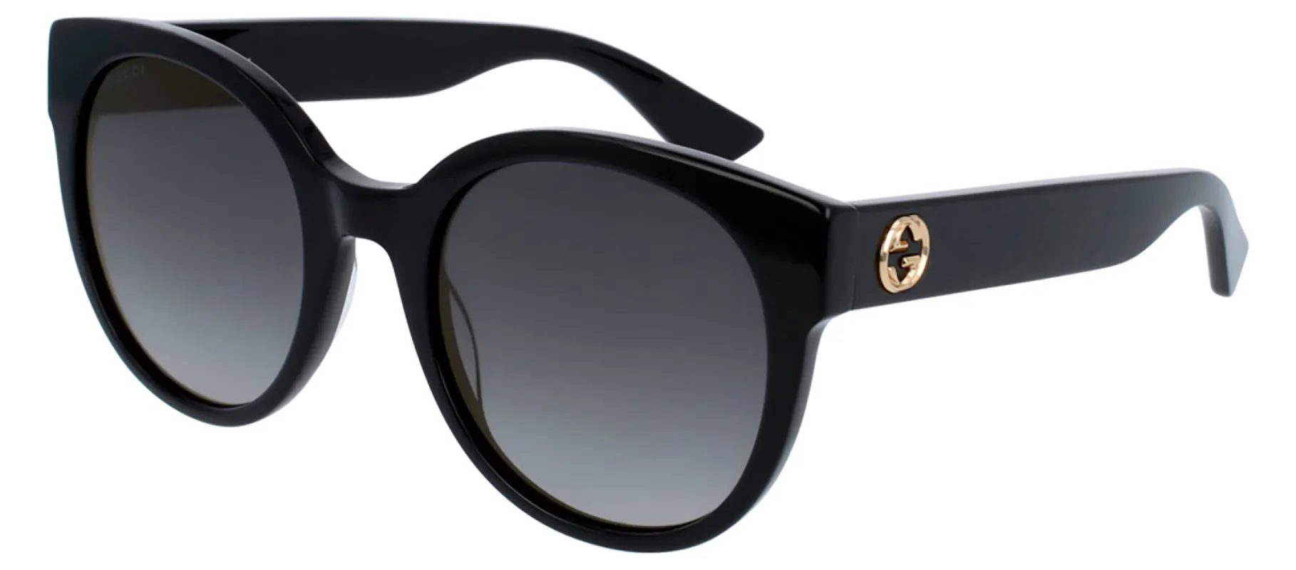 Gucci GG 0035SN 001 Round Acetate Black Sunglasses with Grey Lens sold by Gaffos