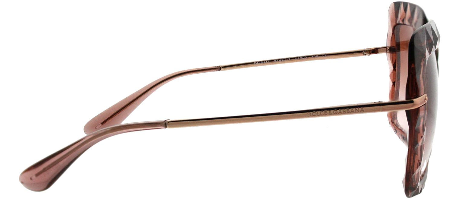 Dolce & Gabbana DG 6111 314813 Square Plastic Pink Sunglasses with Pink Gradient Lens sold by Gaffos product image thumbnail 3