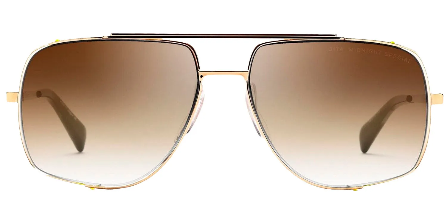 Dita MIDNIGHT SPECIAL DT DRX-2010D-60-Z Aviator Metal Gold Sunglasses with Brown Gradient Lens sold by Gaffos
