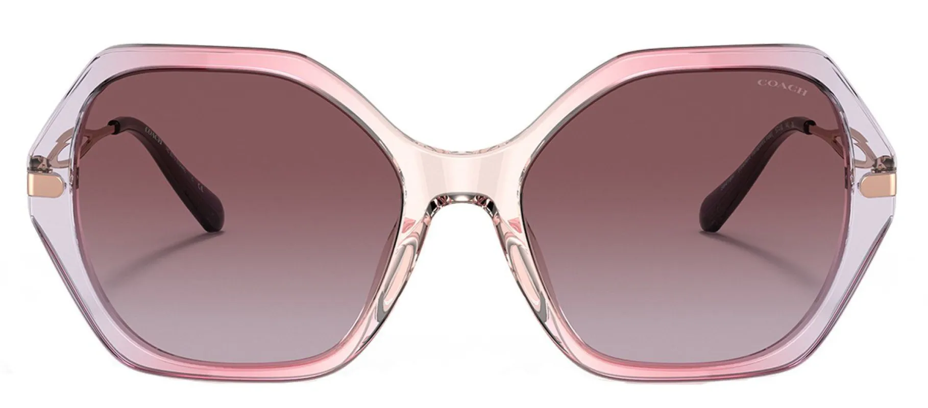 Coach C3445 HC 8315 56418H Geometric Plastic Purple Sunglasses with Purple Gradient Lens sold by Gaffos