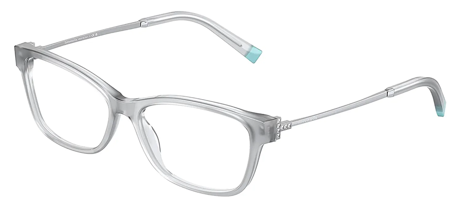 Tiffany & Co. TF 2204F 8267 Rectangle Plastic Grey Eyeglasses with Logo Stamped Demo Lenses sold by Gaffos