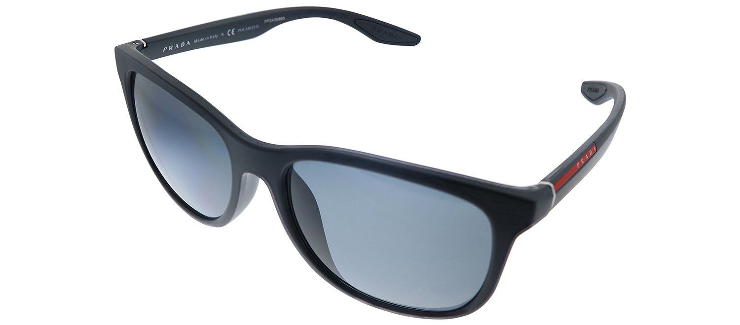 Prada Linea Rossa PS 03OSF DG05Z1 Square Plastic Black Sunglasses with Grey Polarized Lens sold by Gaffos product image thumbnail 2