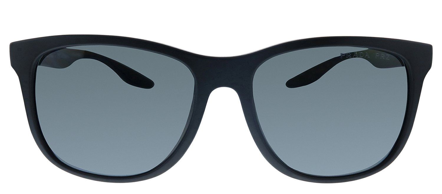 Prada Linea Rossa PS 03OSF DG05Z1 Square Plastic Black Sunglasses with Grey Polarized Lens sold by Gaffos