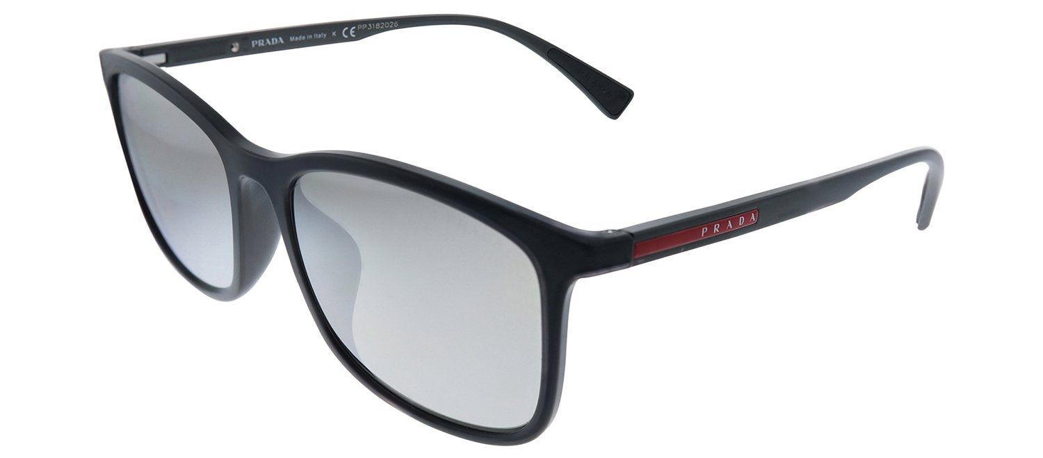Prada Linea Rossa PS 01TSF DG02B0 Rectangle Plastic Black Sunglasses with Grey Mirror Lens sold by Gaffos product image thumbnail 2