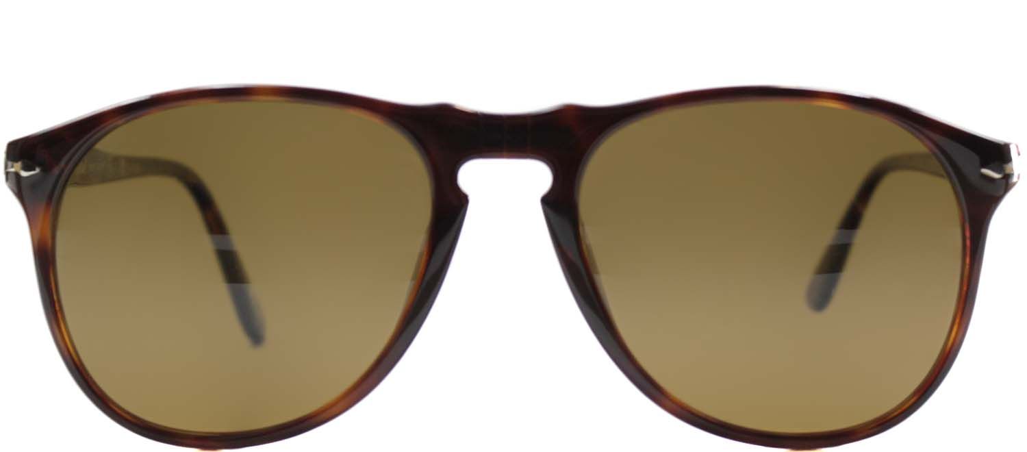Persol PO 9649 24/57 Oval Plastic Brown Sunglasses with Brown Polarized Lens sold by Gaffos