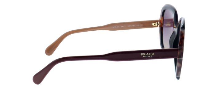 Prada PR 16US 495GR0 Square Plastic Black Sunglasses with Pink Gradient Lens sold by Gaffos