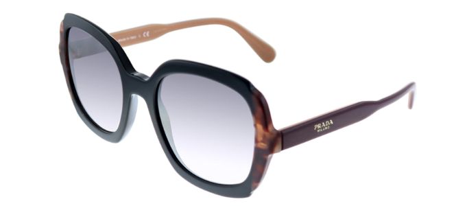 Prada PR 16US 495GR0 Square Plastic Black Sunglasses with Pink Gradient Lens sold by Gaffos