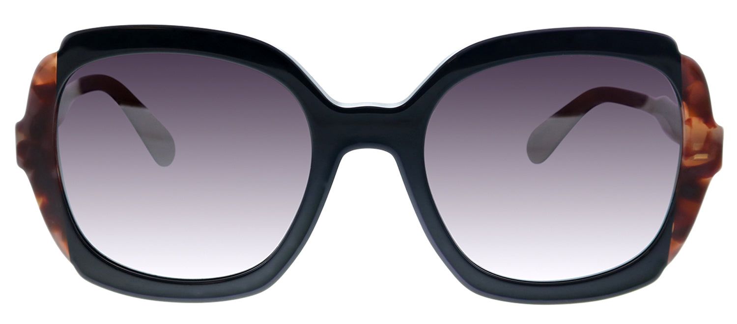 Prada PR 16US 495GR0 Square Plastic Black Sunglasses with Pink Gradient Lens sold by Gaffos