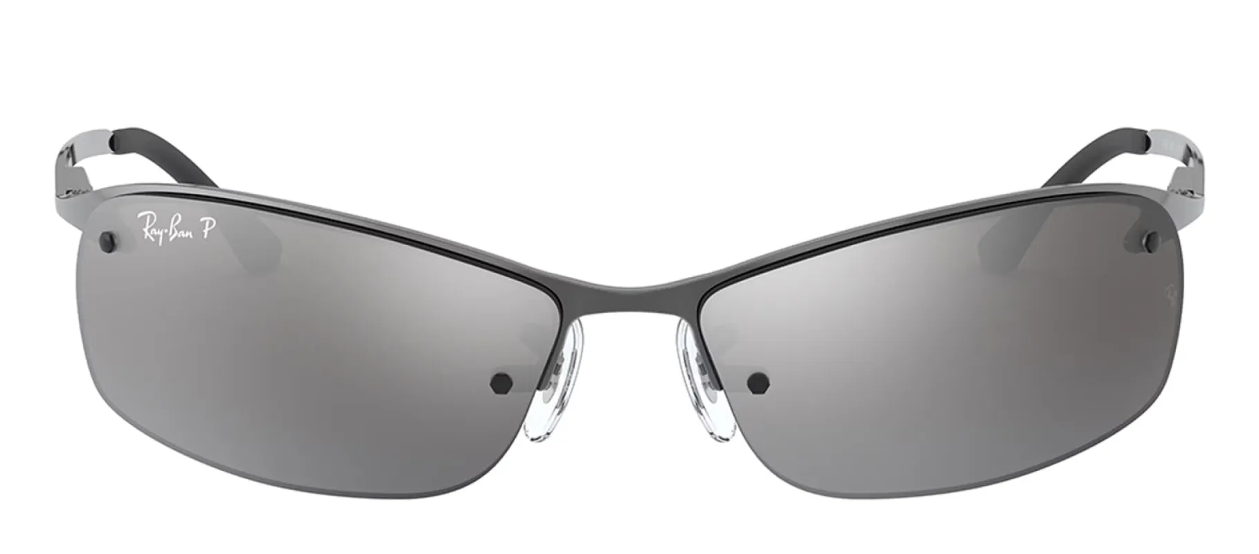 Ray-Ban RB 3183 004/82 Wrap Metal Gunmetal Sunglasses with Silver Mirror Lens sold by Gaffos