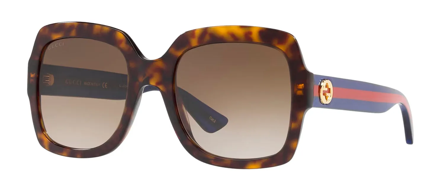 Gucci GG 0036SN 004 Square Plastic Havana Sunglasses with Brown Gradient Lens sold by Gaffos product image thumbnail 2