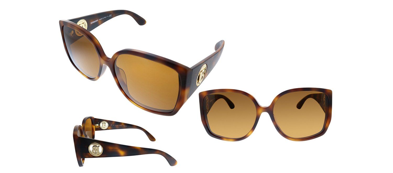 Burberry BE 4290F 3382/3 Square Plastic Havana Sunglasses with Brown Lens sold by Gaffos product image thumbnail 4