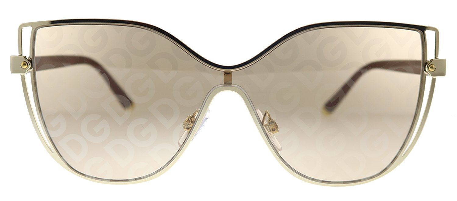 Dolce & Gabbana DG 2236 02/02 Butterfly Metal Gold Sunglasses with Brown Mirror Lens sold by Gaffos
