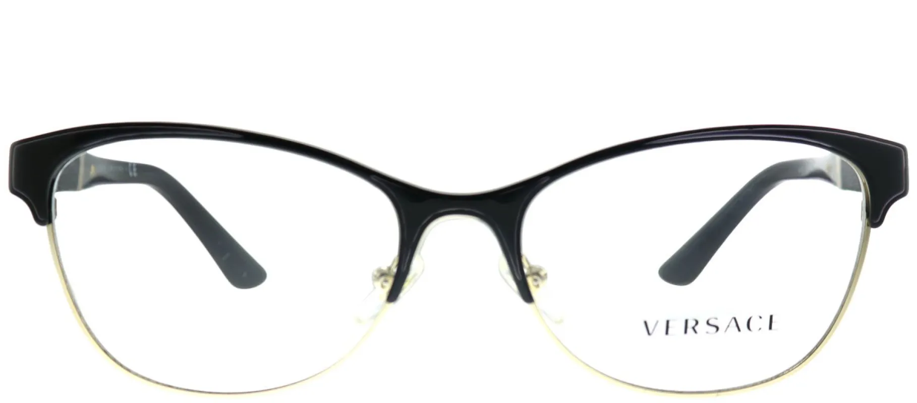 Versace VE 1233Q 1366 Cat-eye Metal Black Eyeglasses with Demo Lens sold by Gaffos