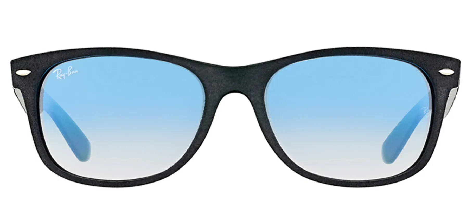 Ray-Ban New Wayfarer RB 2132 62423F Wayfarer Plastic Black Sunglasses with Blue Gradient Lens sold by Gaffos