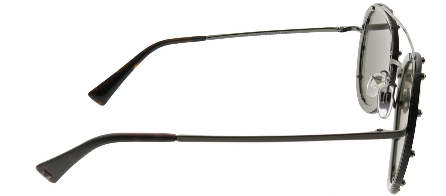 Valentino VA 2013 30056G Aviator Metal Ruthenium/ Gunmetal Sunglasses with Silver Mirror Lens sold by Gaffos product image thumbnail 3