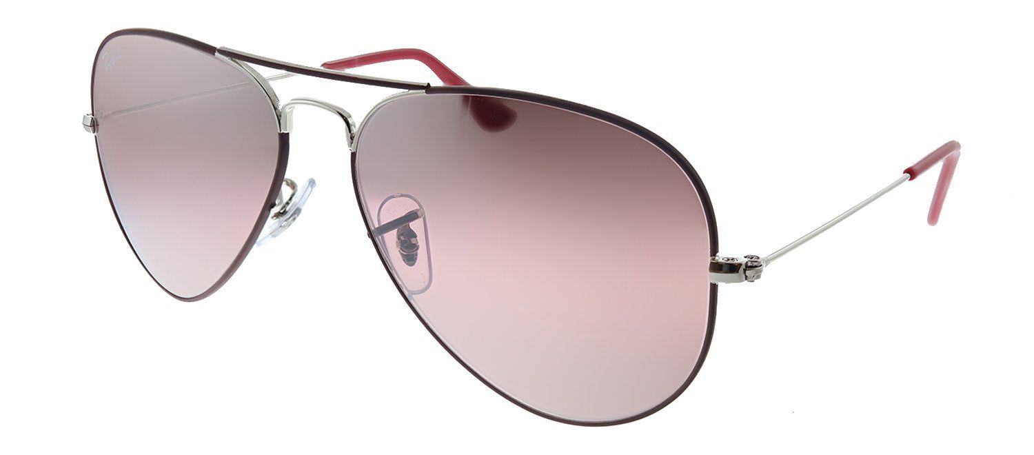 Ray-Ban RB 3025 9155AI Aviator Metal Burgundy Sunglasses with Purple Mirror Lens sold by Gaffos product image thumbnail 2