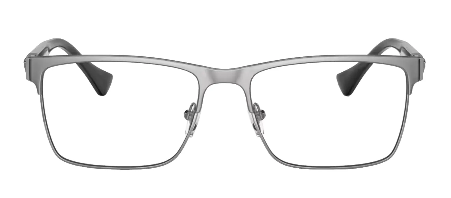 Versace VE 1285 1001 Rectangle Metal Gunmetal Eyeglasses with Logo Stamped Demo Lenses sold by Gaffos