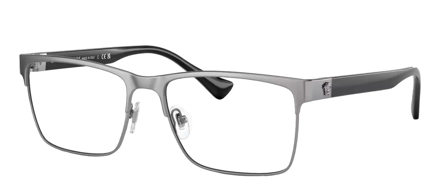Versace VE 1285 1001 Rectangle Metal Gunmetal Eyeglasses with Logo Stamped Demo Lenses sold by Gaffos product image thumbnail 2
